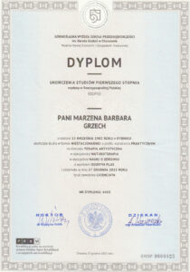 Dyplom - studia podyplomowe Naturoterapia
